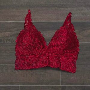S-M Elegant woman’s Red Lace Bralette 36 c cups